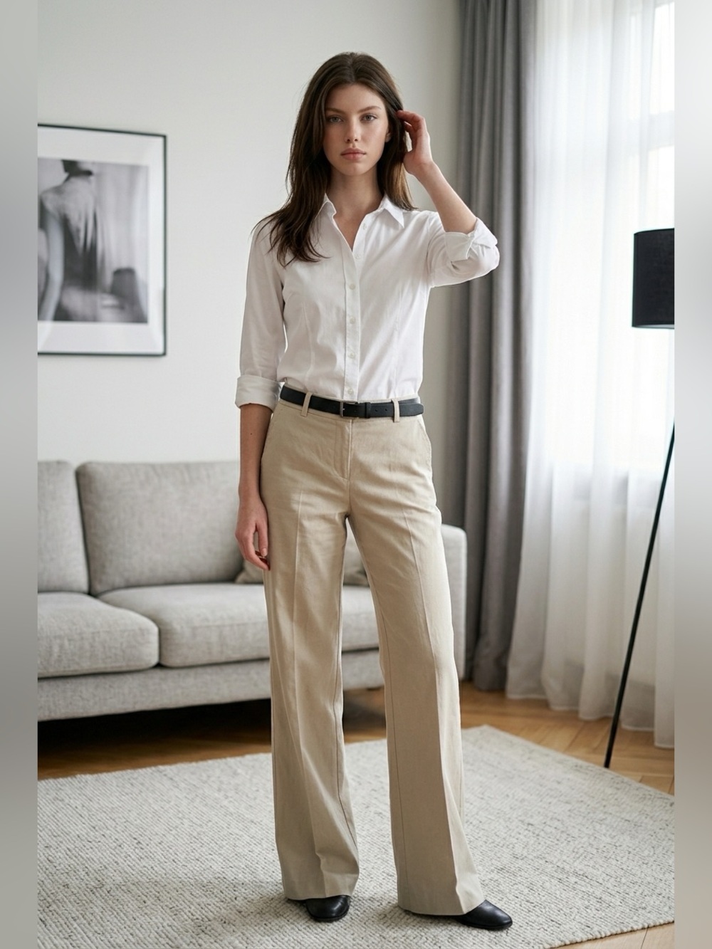 Theory The Valens High-Rise Wide-Leg Trousers